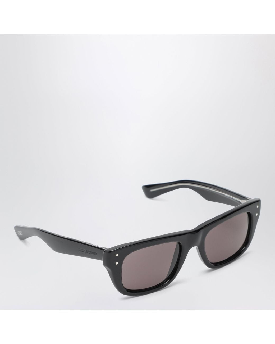 Balenciaga Black Standard Square Acetate Sunglasses for men