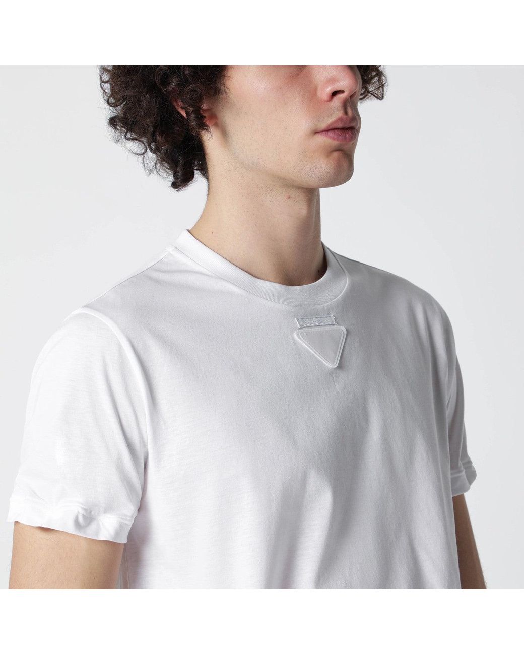 Prada White Cotton T-Shirt for men