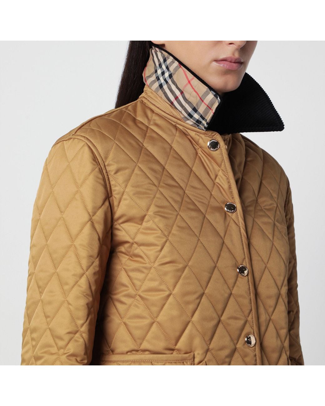 Burberry Natural Camel Quilted Jacket