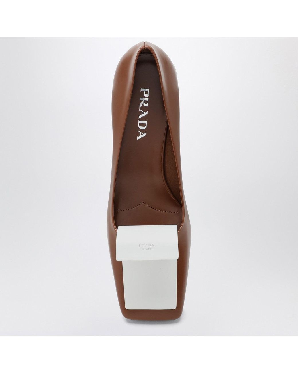 Prada Brown Tabacco And Leather Décolleté
