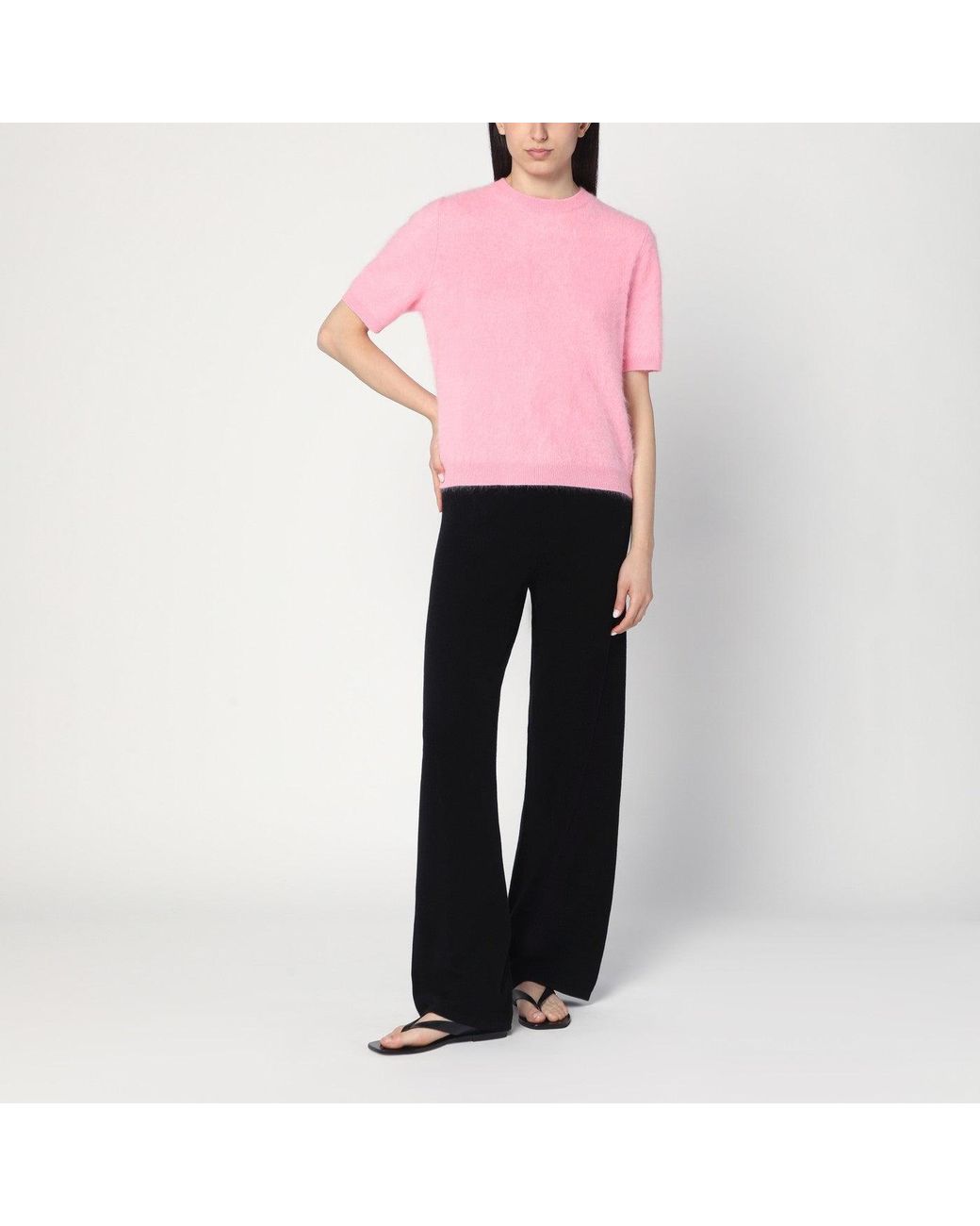 Soft Goat Pink Brushed Cashmere Sweater