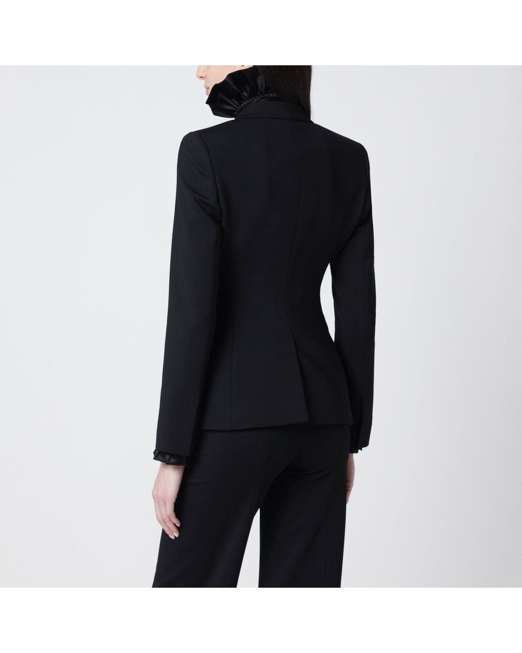 Gucci Black Stretch Wool Technical Jacket