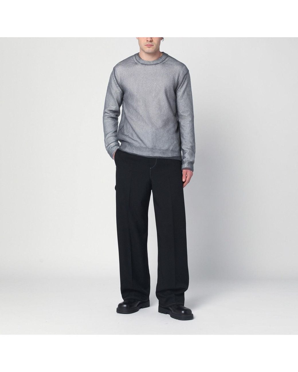 Pull Gris Avec Superpositions Jil Sander pour homme en coloris Gray
