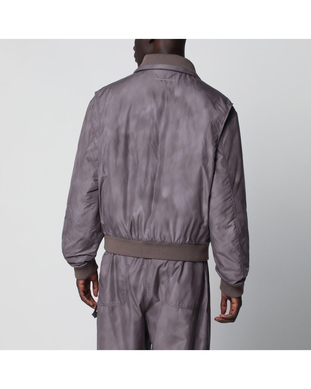 MM6 by Maison Margiela Purple Technical Fabric Zip-Up Jacket for men