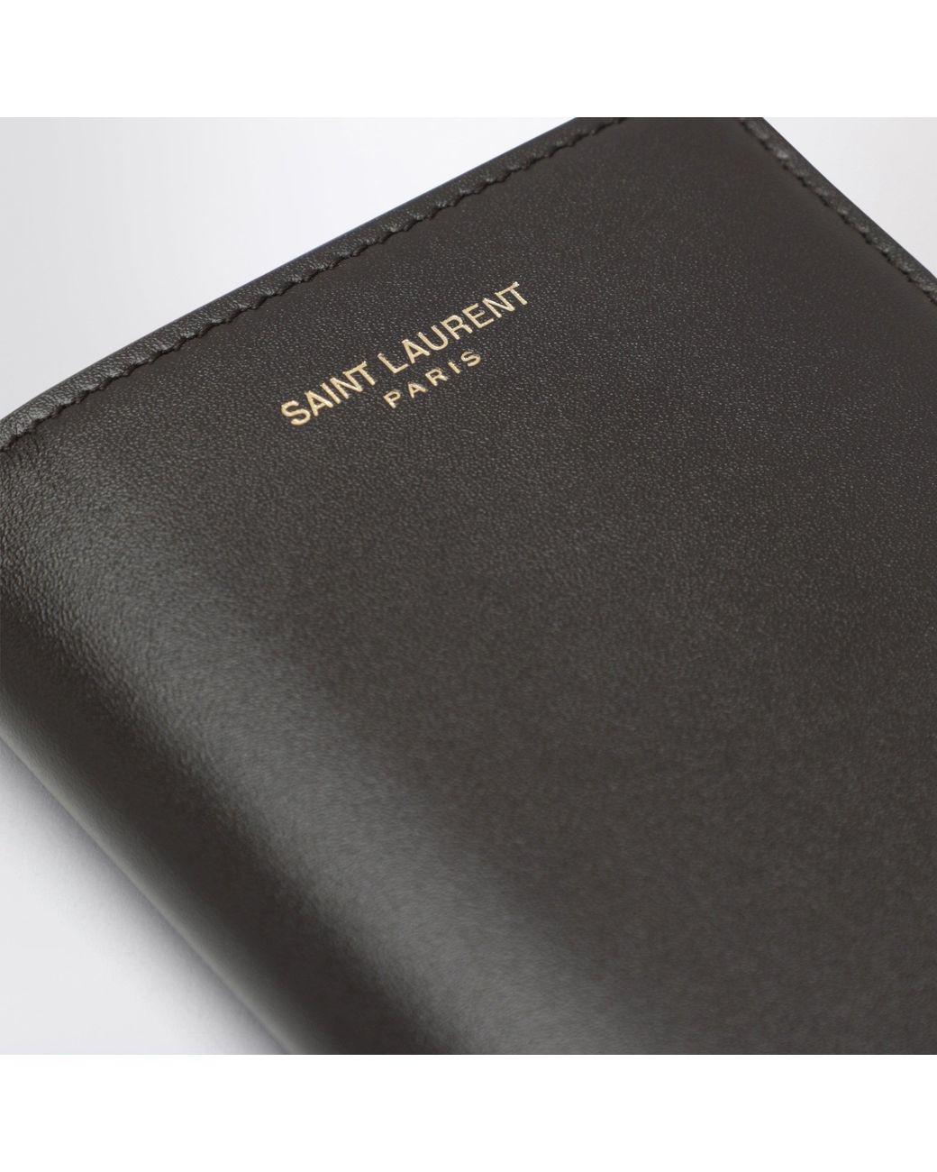 Saint Laurent Black Bicolor Smooth Calfskin Card Holder for men