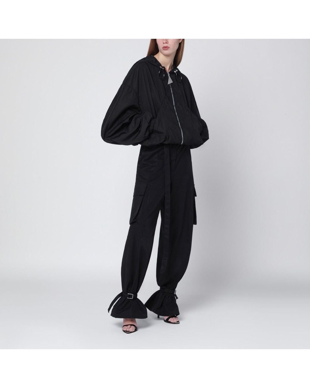 The Attico Black Nylon Trousers