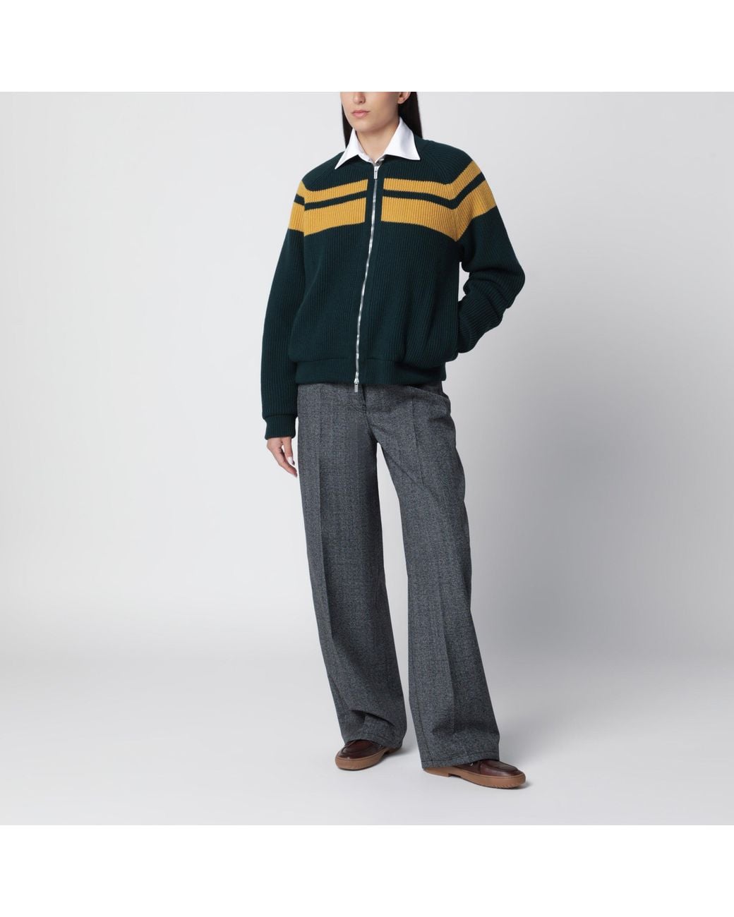 Miu Miu Black Bottle/ Zip-Up Cardigan