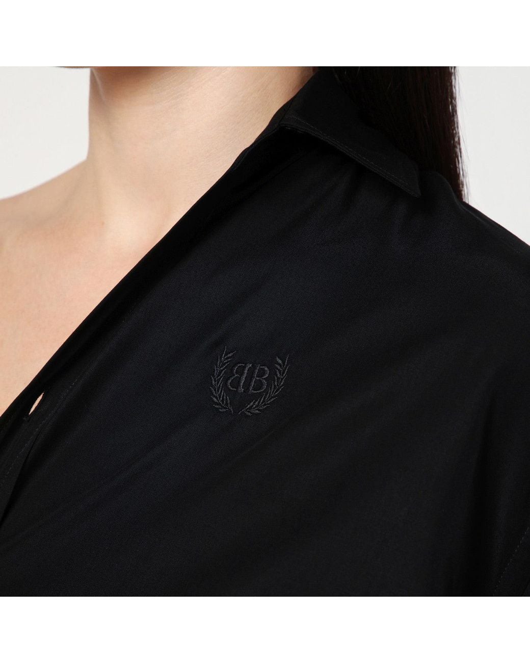 Balenciaga Black One-Shoulder Shirt