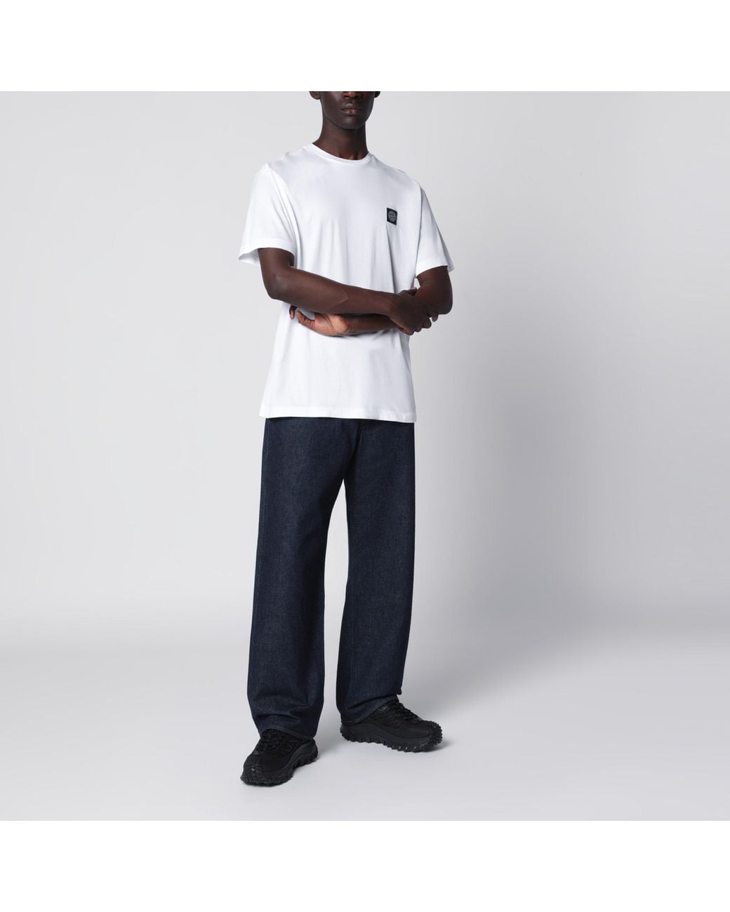 Stone Island White Slim-Fit Cotton T-Shirt for men