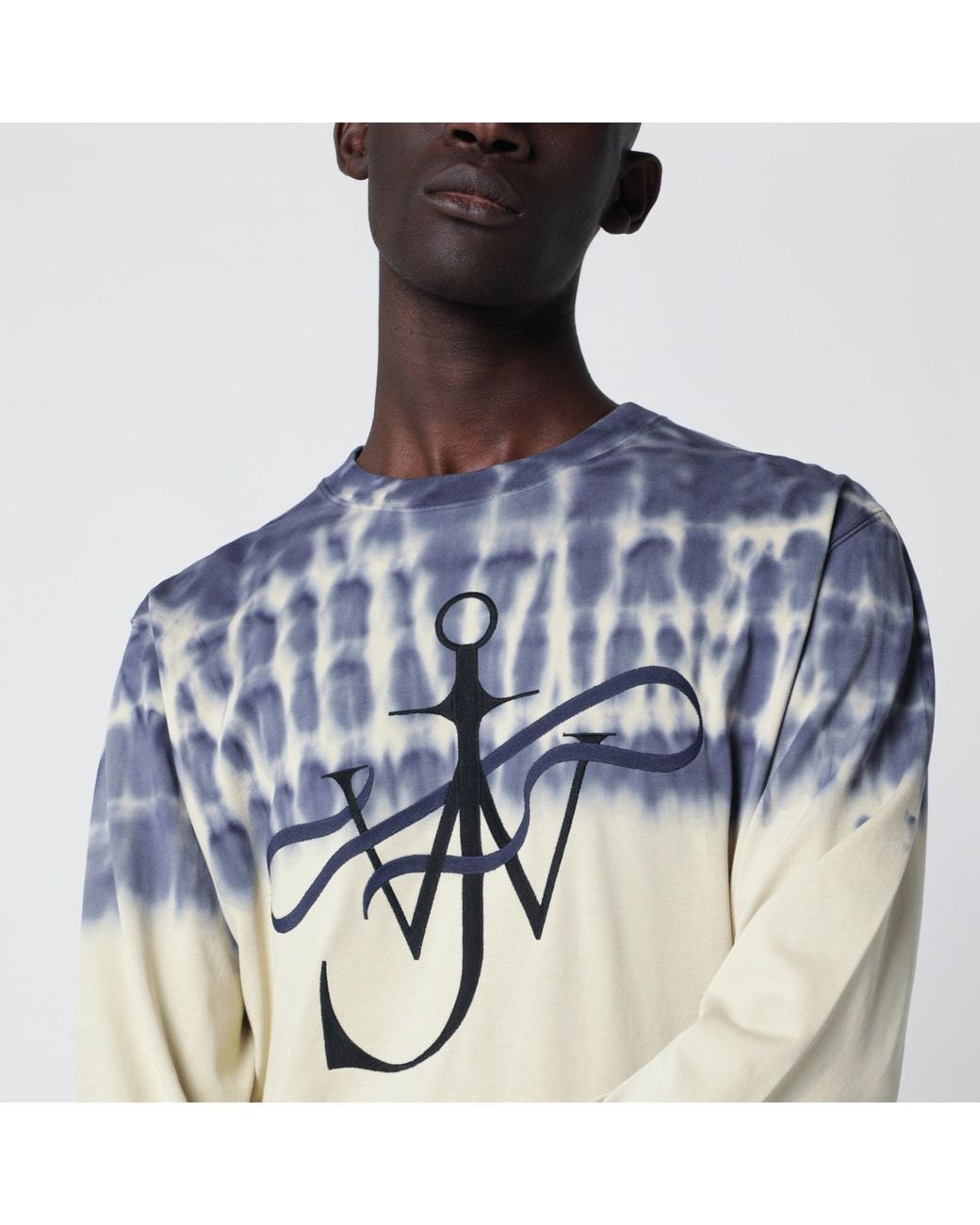 J.W. Anderson Blue Écru/ Logo Print Sweatshirt for men