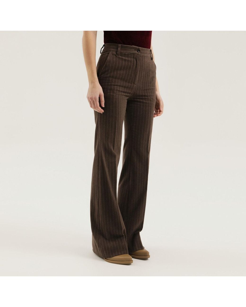 1989 STUDIO Black Striped Fla Pants