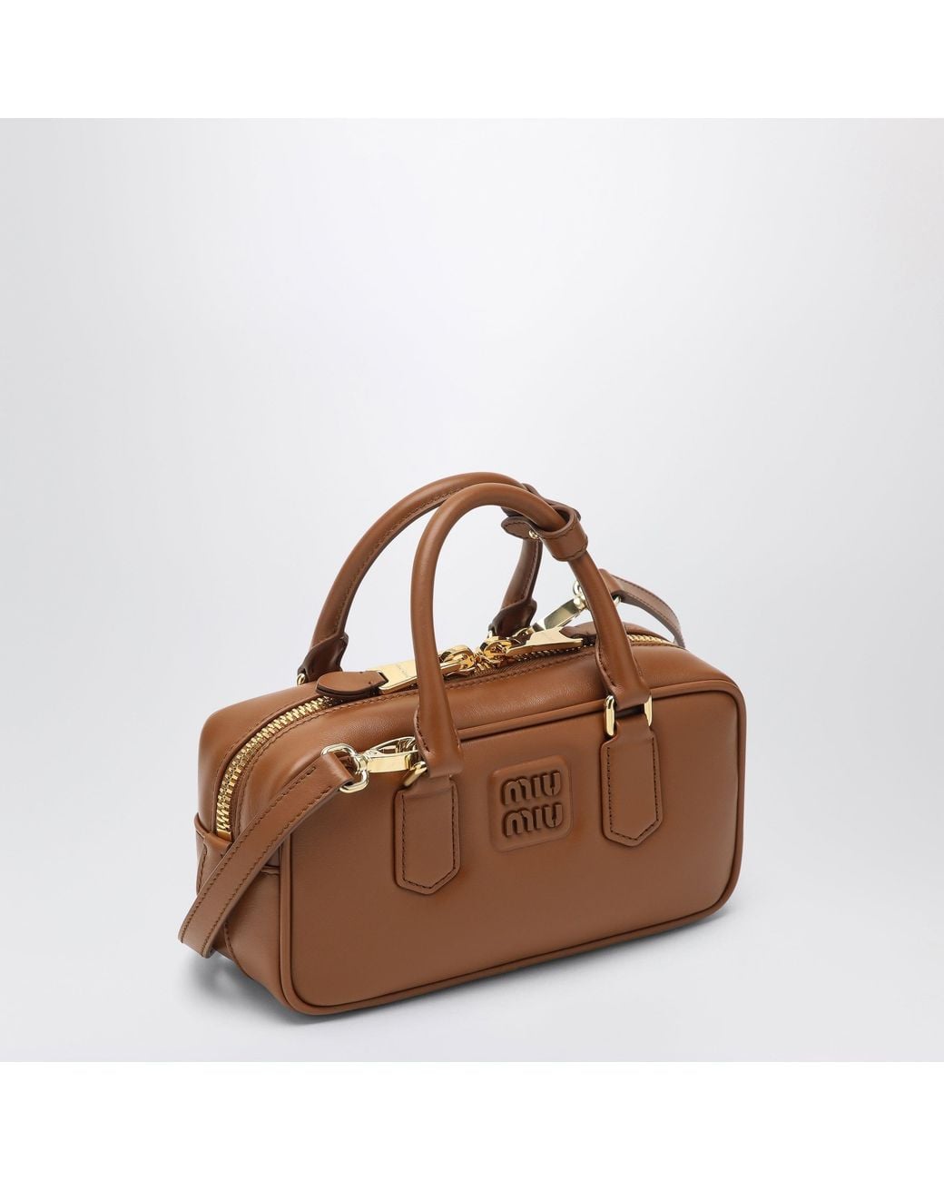 Miu Miu Brown Cognac-Coloured Arcadie Regular Satchel