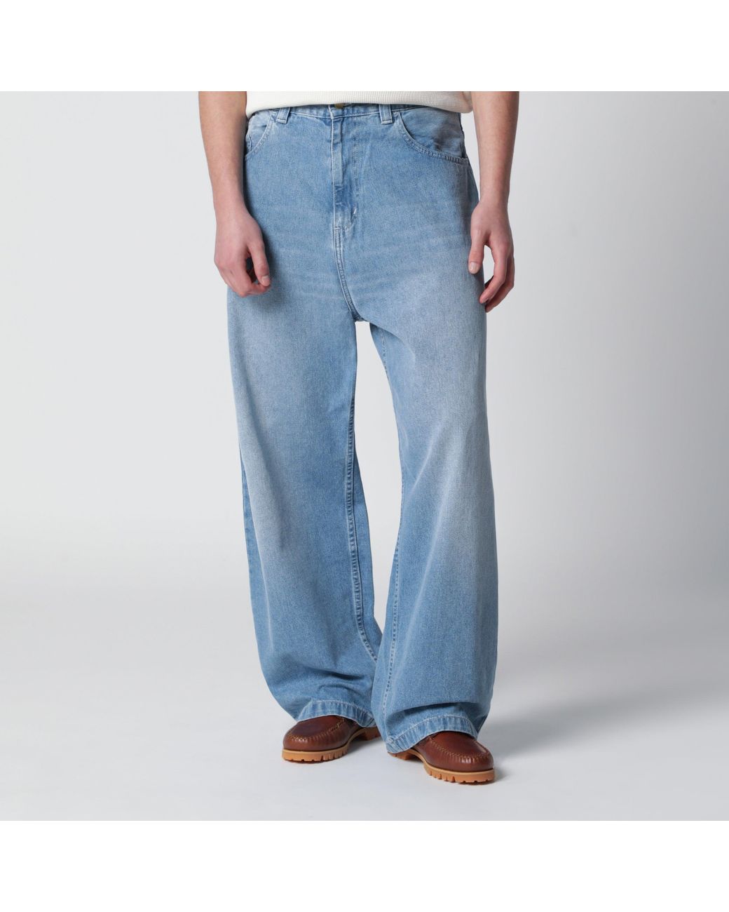 Carhartt Blue Brandon Pant/Light True Washed for men