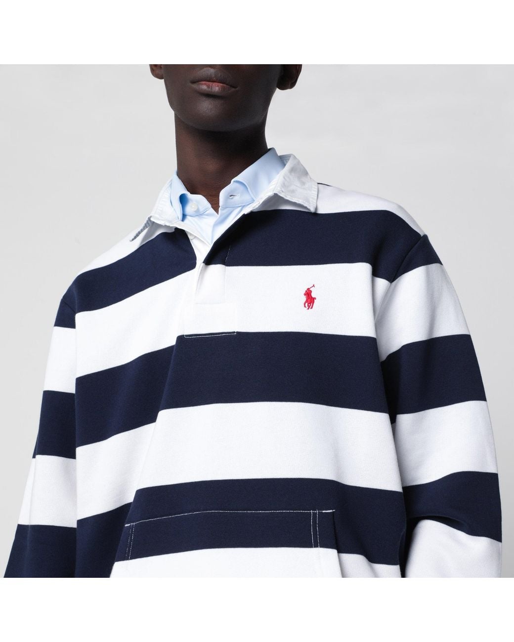 Polo Ralph Lauren Blue Striped Polo Shirt for men