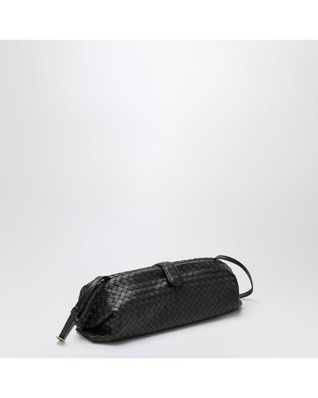 Bottega Veneta Black Lauren 1979 Intrecciato Lamb Leather Clutch