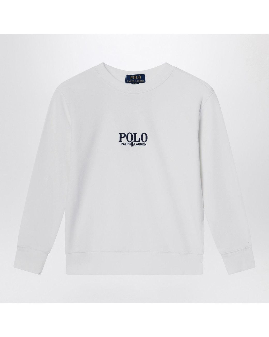 Polo Ralph Lauren White Cotton Sweatshirt With Logo