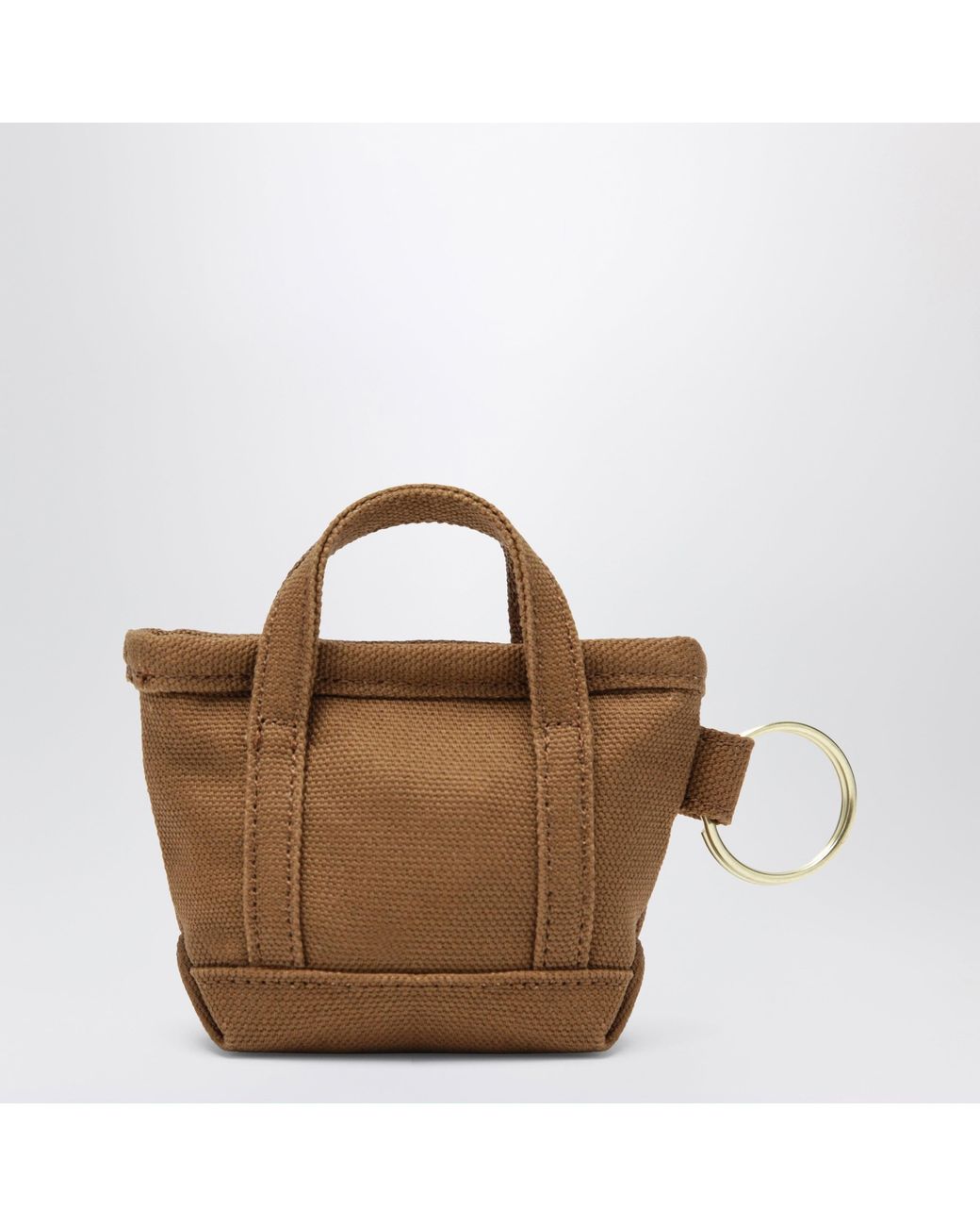 Carhartt Brown Hamilton Mini Tote Bag Keychain for men