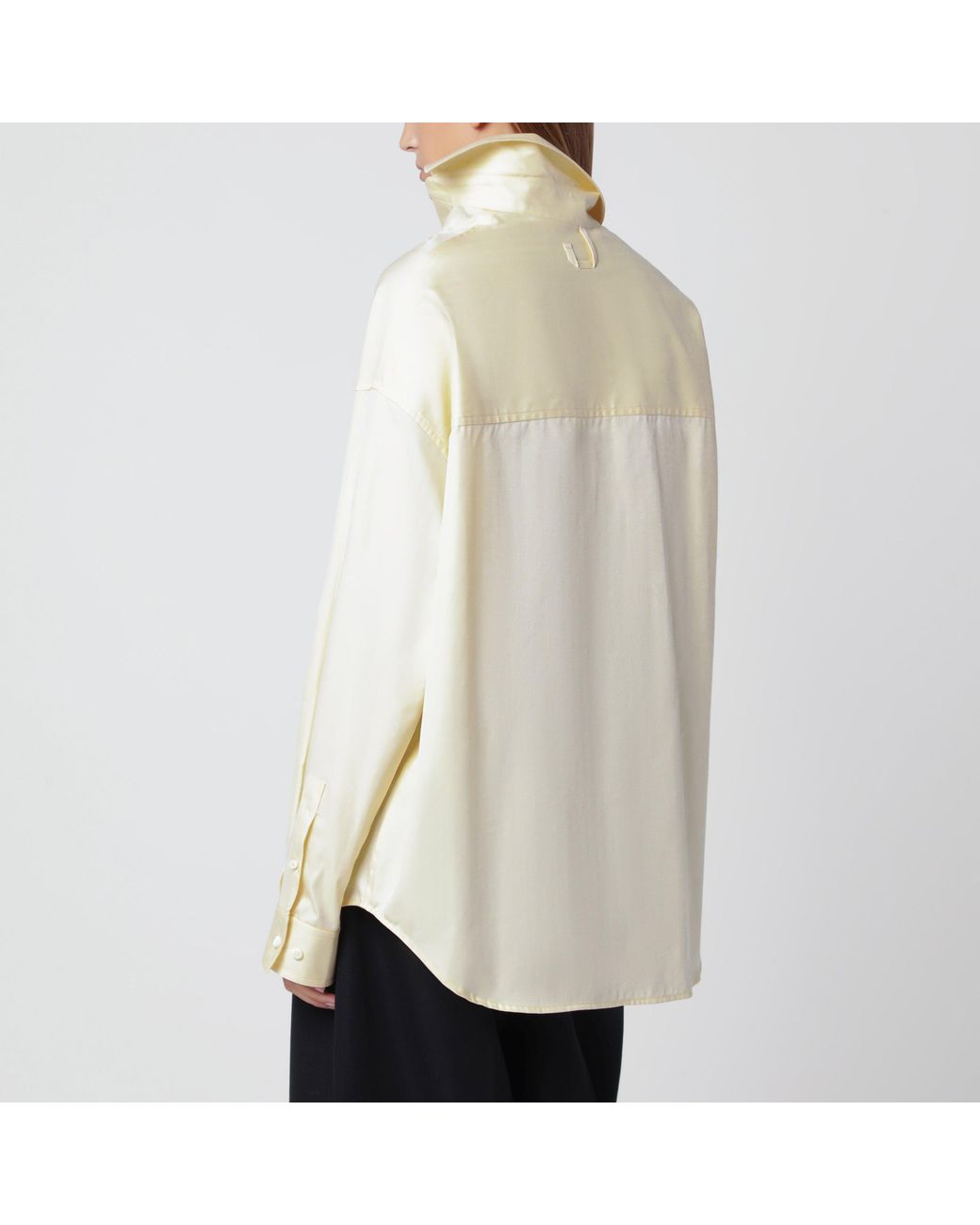 Jacquemus White Light Asymmetric Cotton Shirt