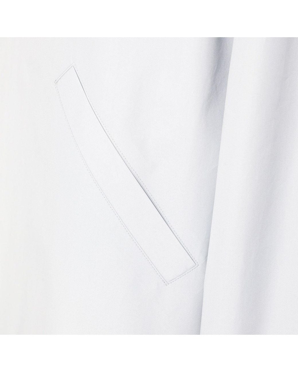 Jil Sander White Light Taffeta Jacket With Logo