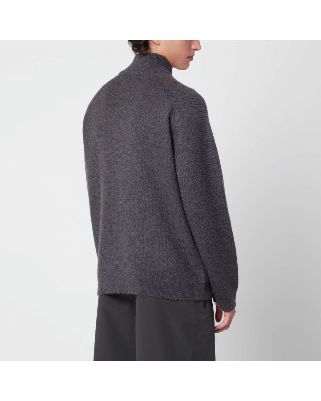 Hiking Patrol Gray Slate Half-Zip Sweater for men