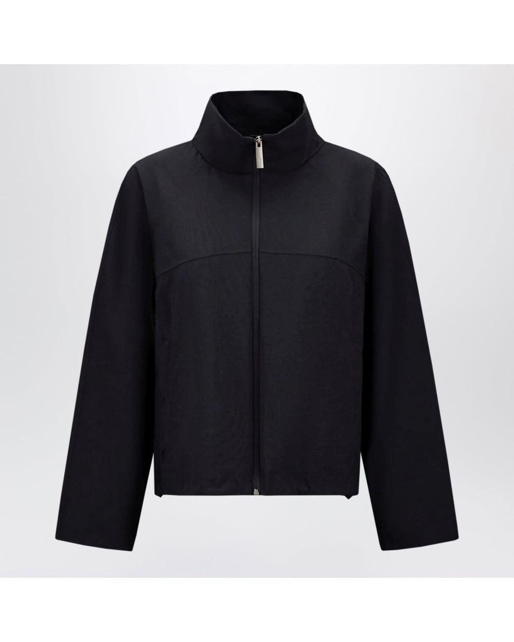 Herno Blue High-Neck Laminar Jacket