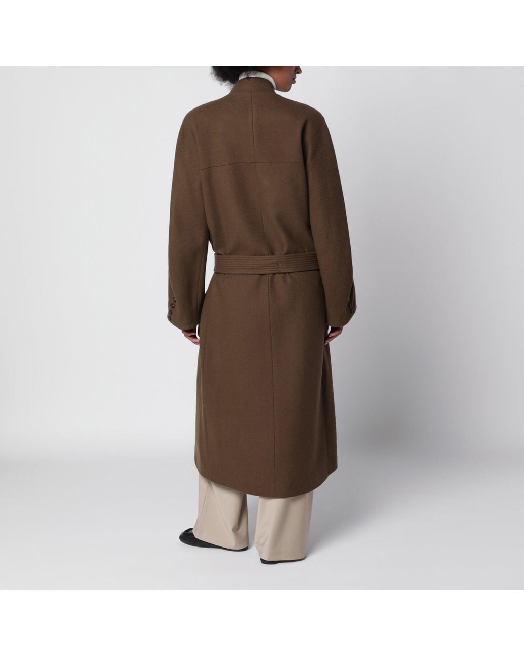 Cappotto Lungo Marrone di Cordera in Brown