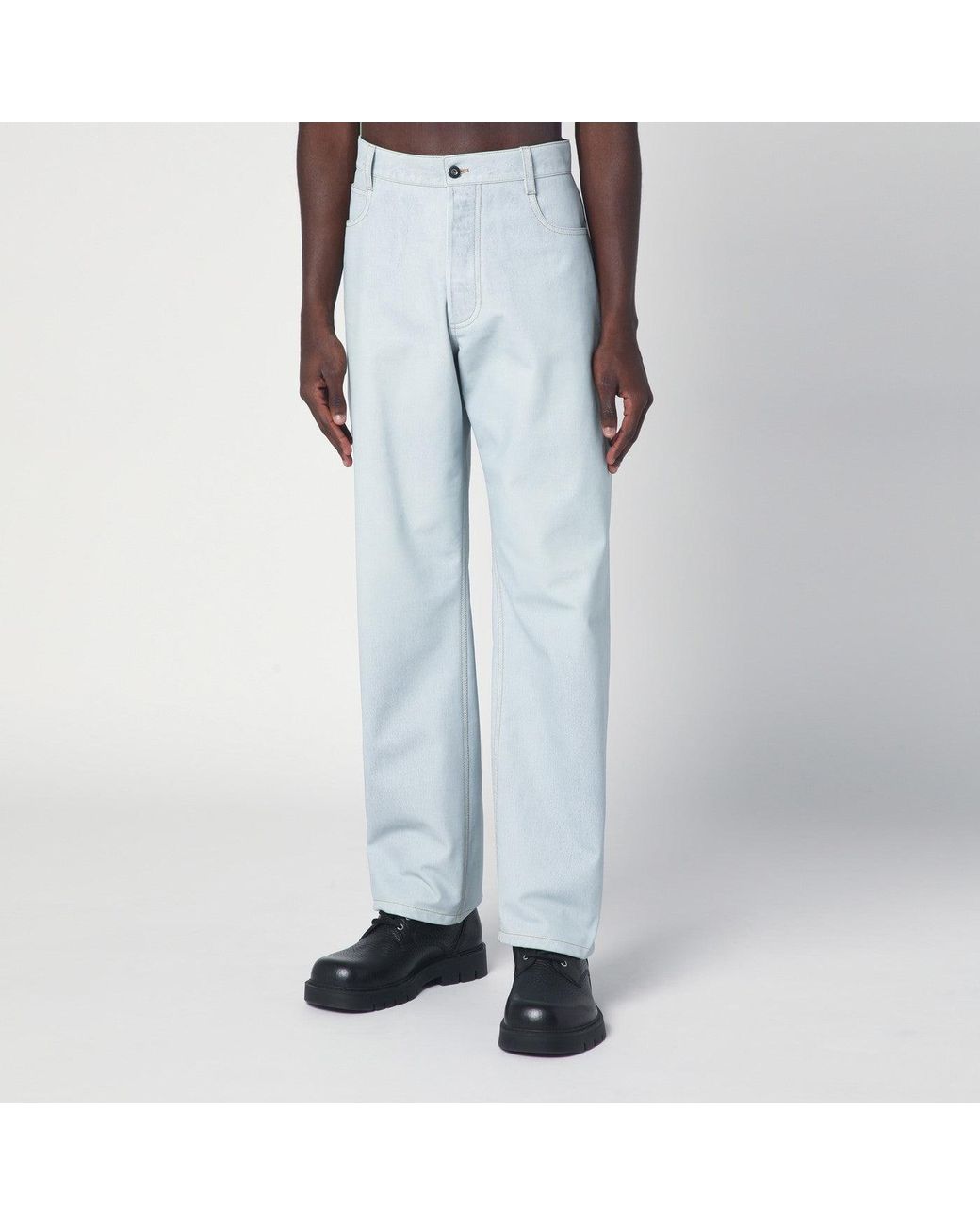 Bottega Veneta Blue Light Straight Leg Jeans for men