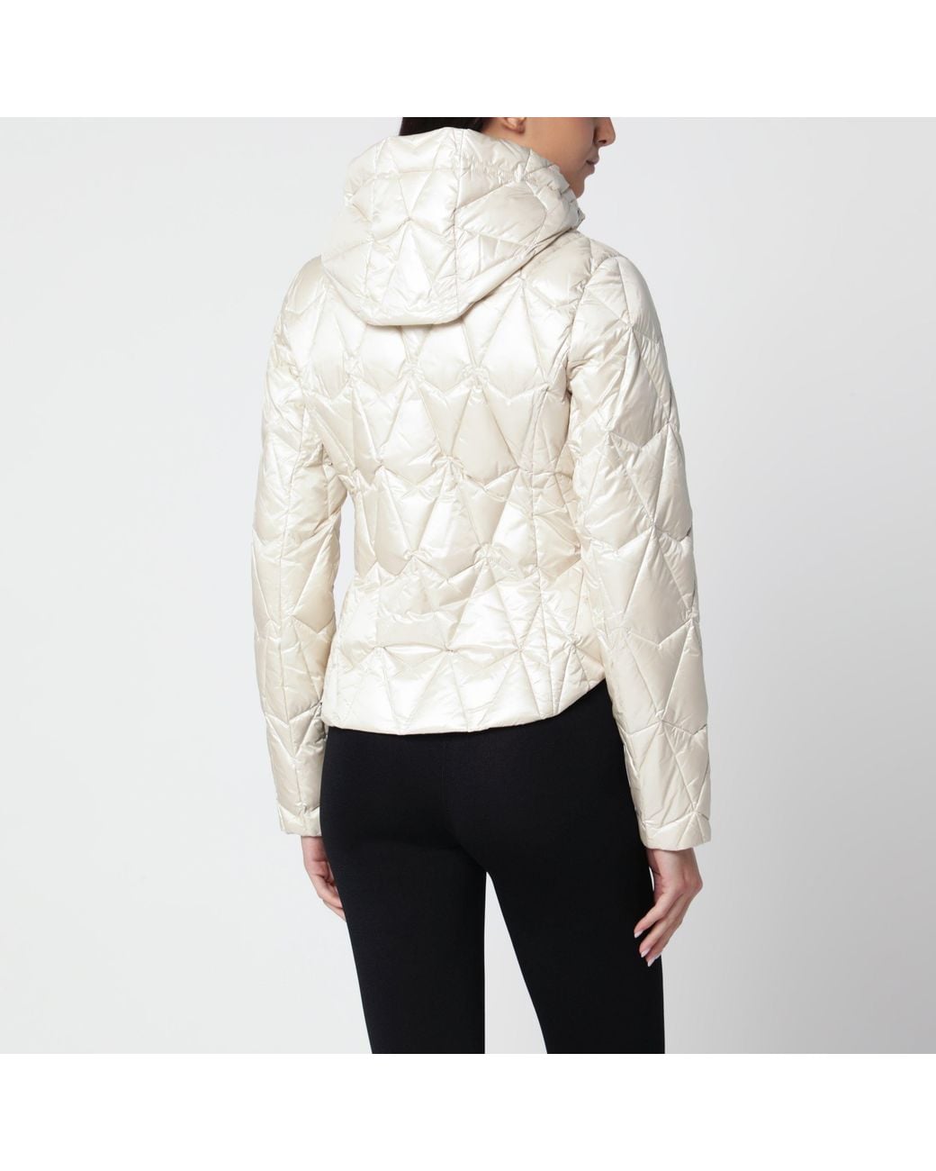Moose Knuckles White Iceberg Alabaster Quilted Down Jacket