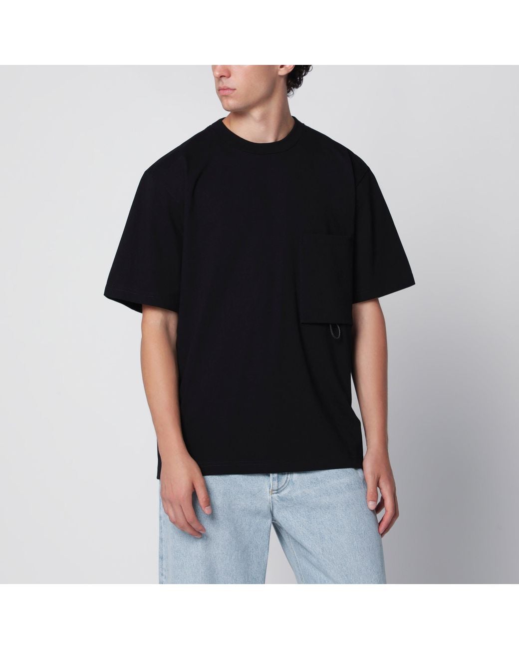 Bottega Veneta Black Cotton Jersey T-Shirt for men