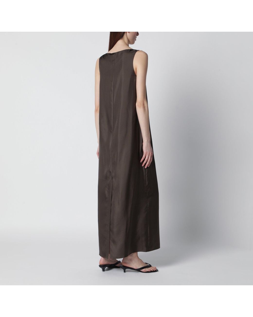 Rohe Black Earth-Tone Silk Dress