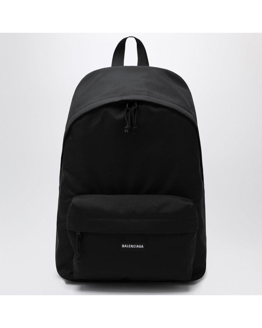 Balenciaga Black Explorer Backpack With Logo Patch for men