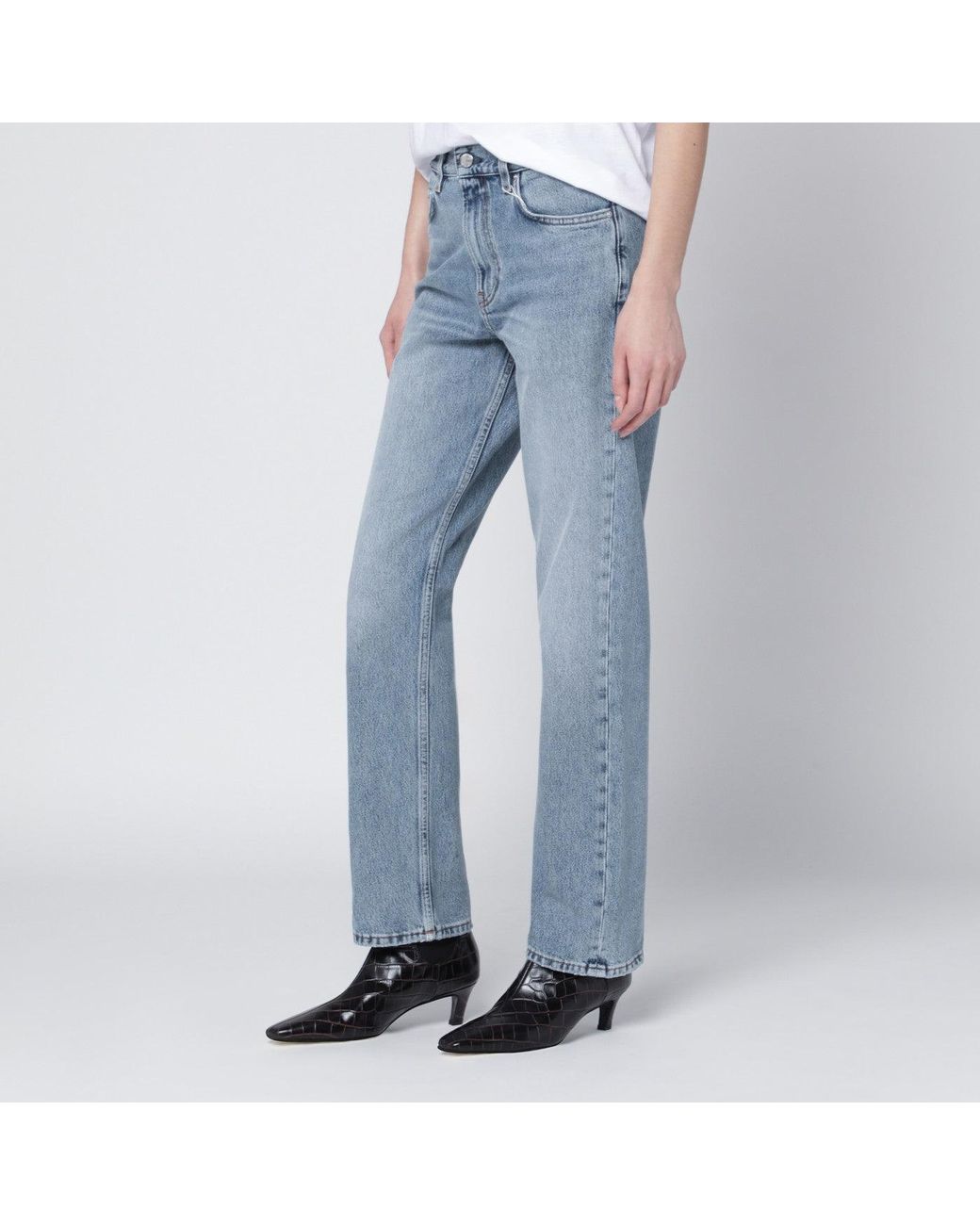 Totême Blue Washed-Effect Jeans
