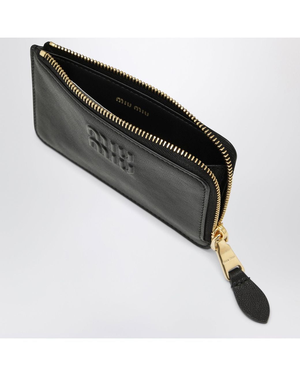 Miu Miu Black Zip Card Holder