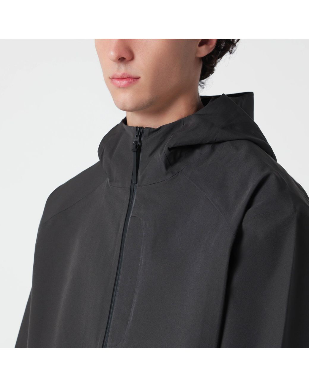 Hiking Patrol Black Charcoal Hooded Jacket for men