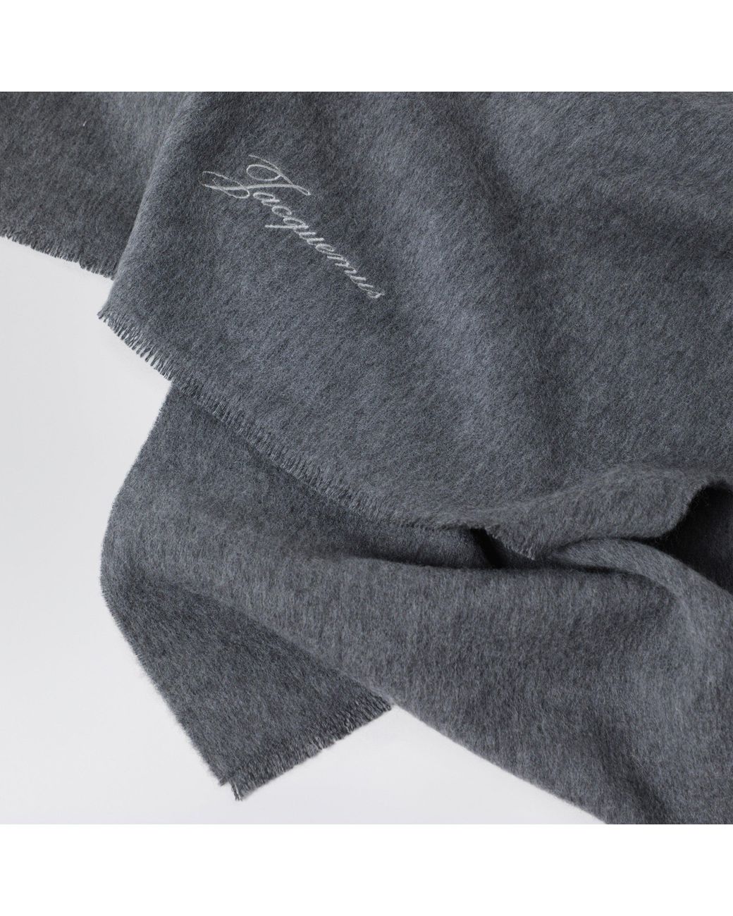 Jacquemus Gray Dark Wool And Cashmere Tailleur Scarf
