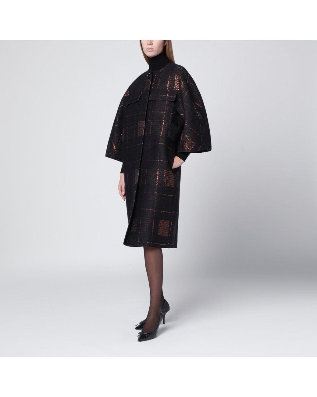 Max Mara Black Cocoon Coat