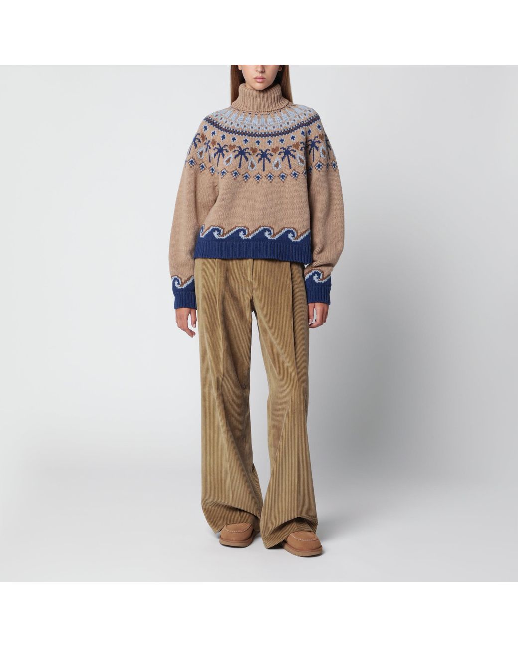 Alanui Brown Sweet Winter And Wool Turtleneck Sweater