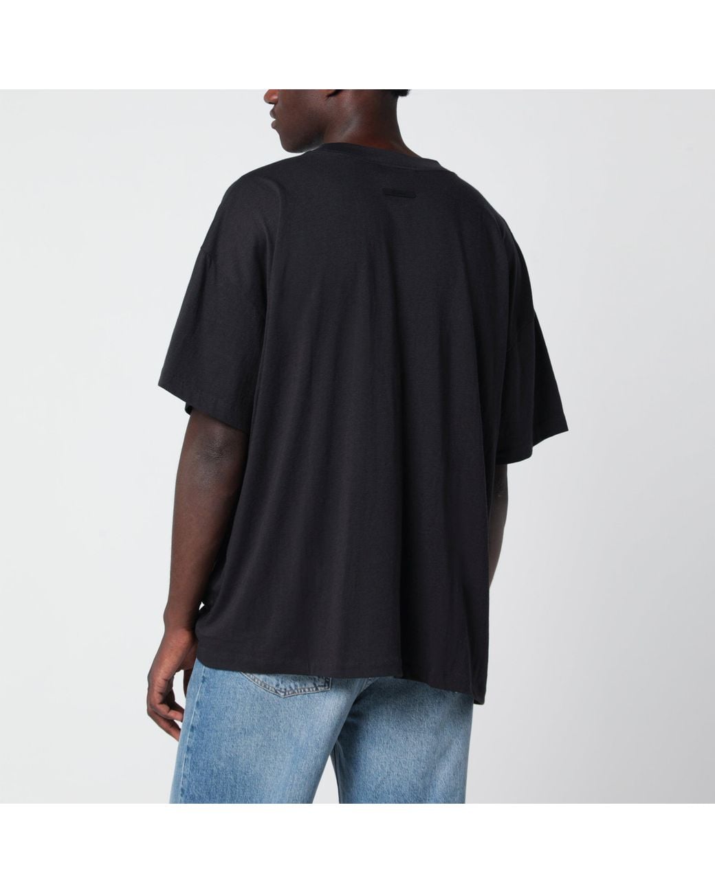Fear Of God Black Washed Merch Cotton T-Shirt for men