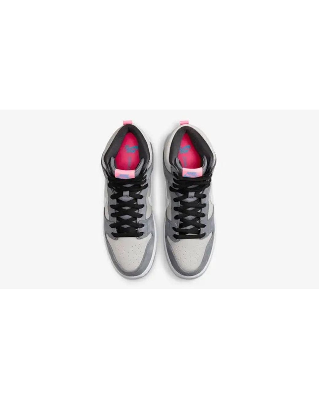 Nike Sb Dunk High Medium Grey Pink in Black | Lyst