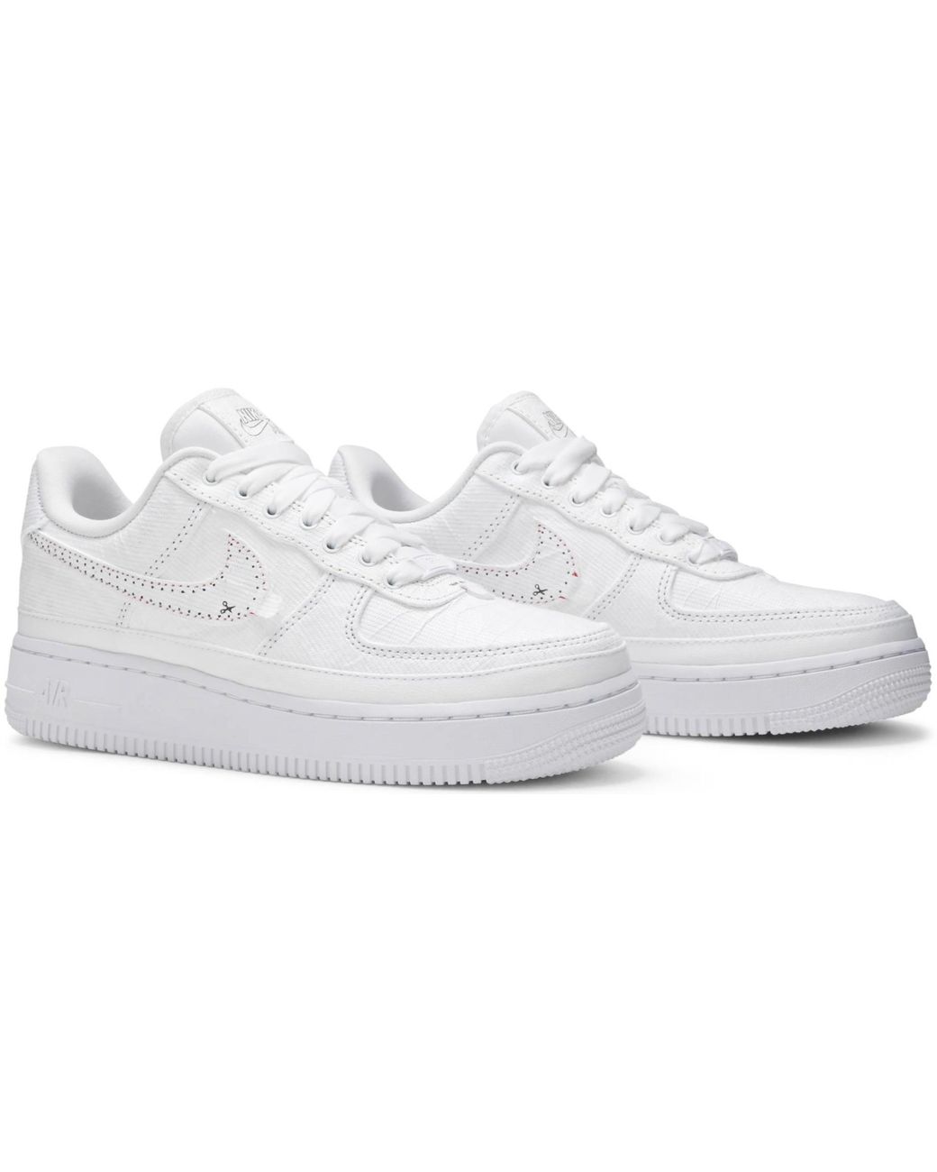 Nike Air Force 1 Lx Tear Away Red Swoosh (w) in White | Lyst