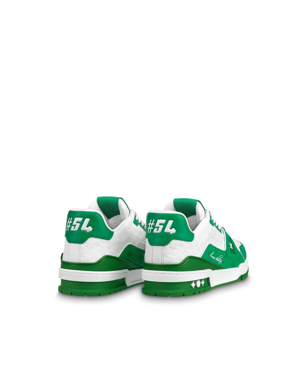 Louis Vuitton Green & White Trainer Shoes