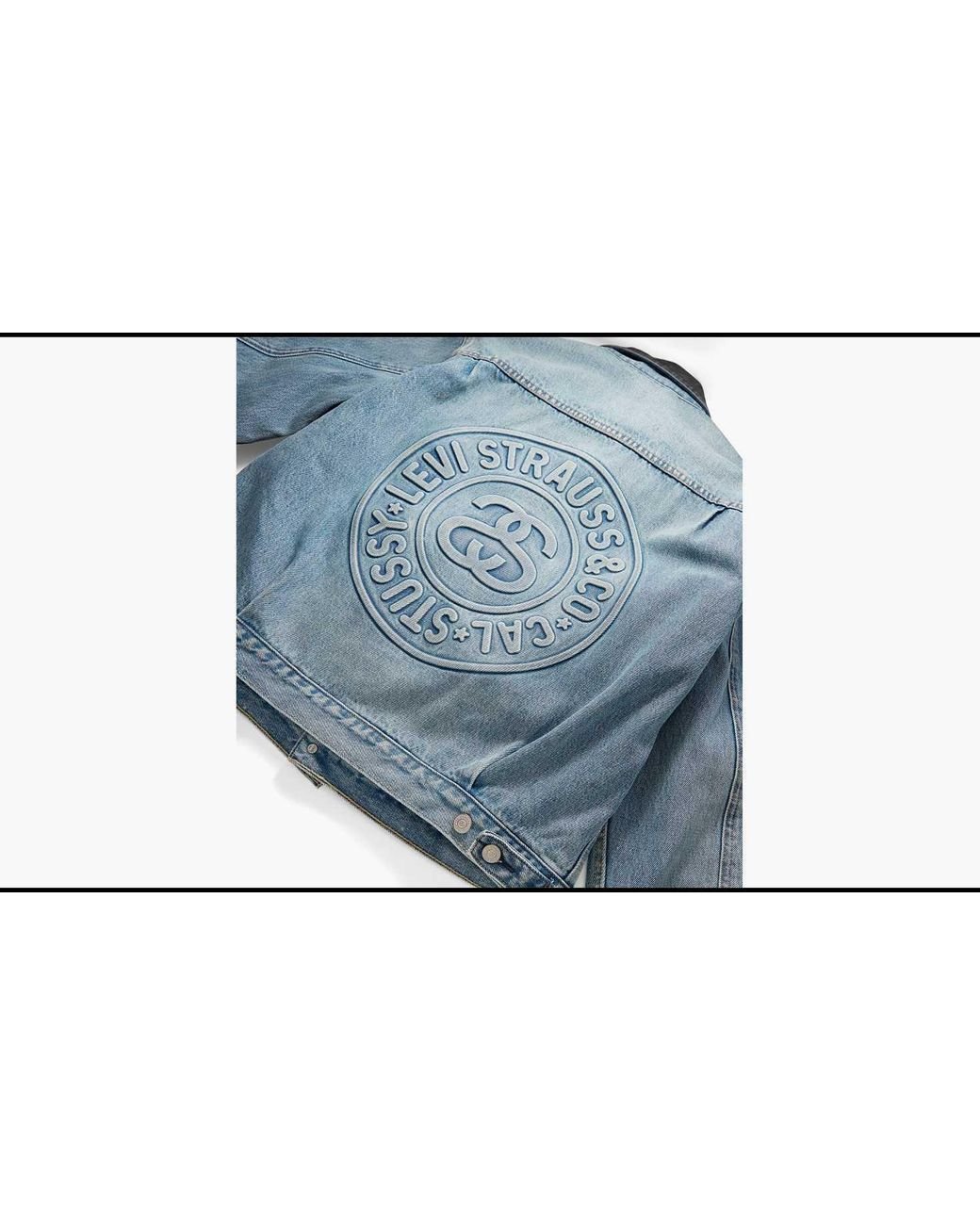 Stussy Women's X Levi's Embossed Praglad Trucker Jacket