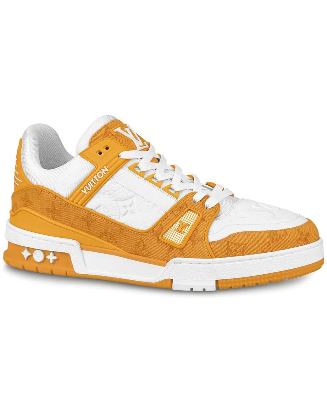 vuitton sneakers yellow brown
