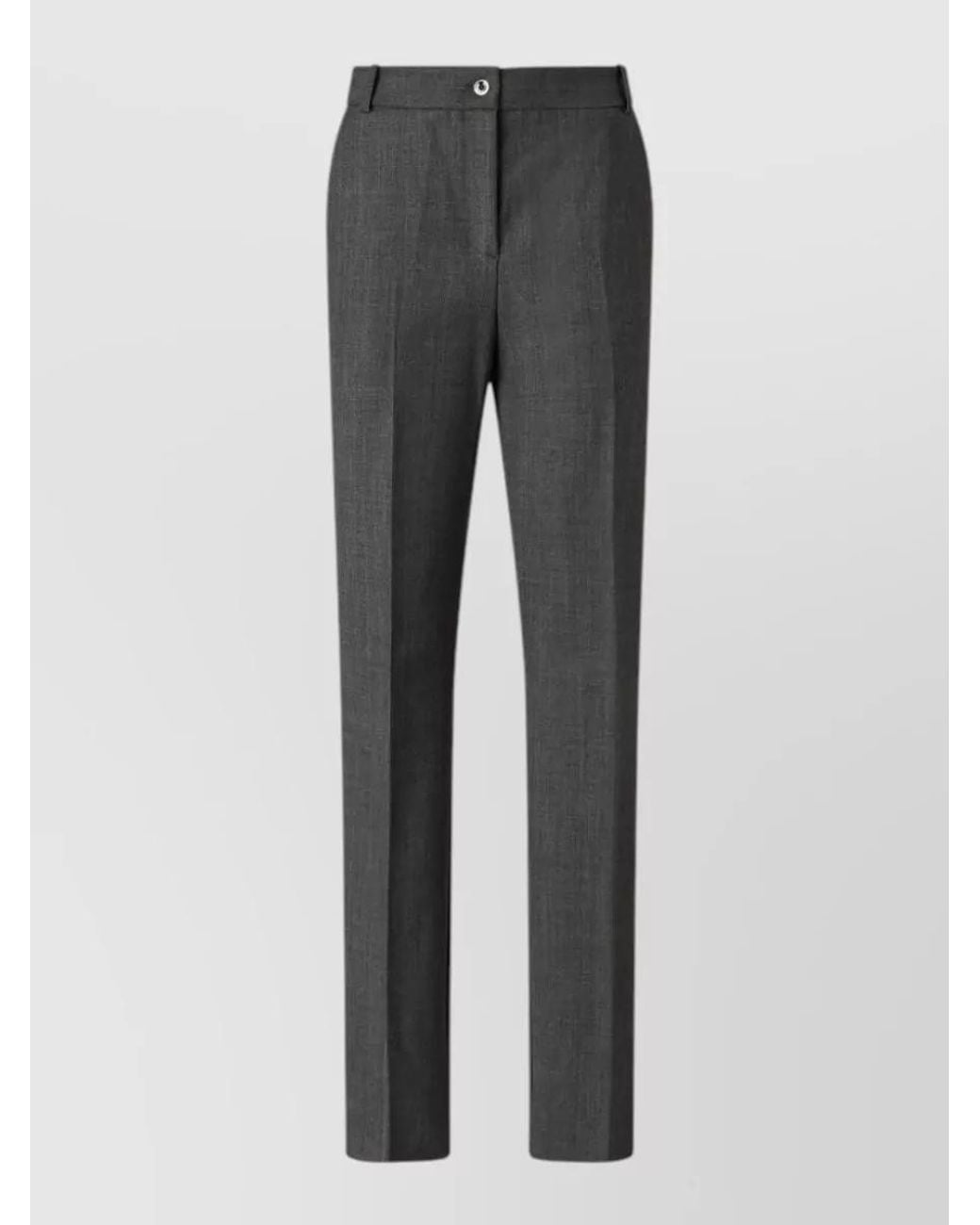 Pinko Gray Straight-Leg Tailored Trousers