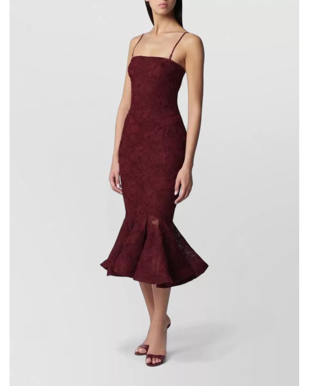 ROTATE BIRGER CHRISTENSEN Purple Midi Dress