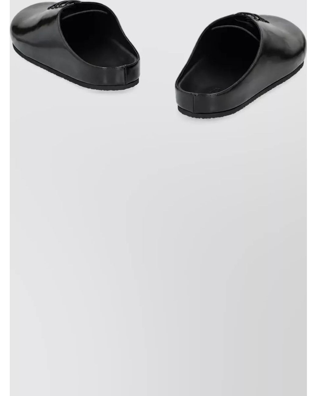 Jacquemus Black Leather Mules for men