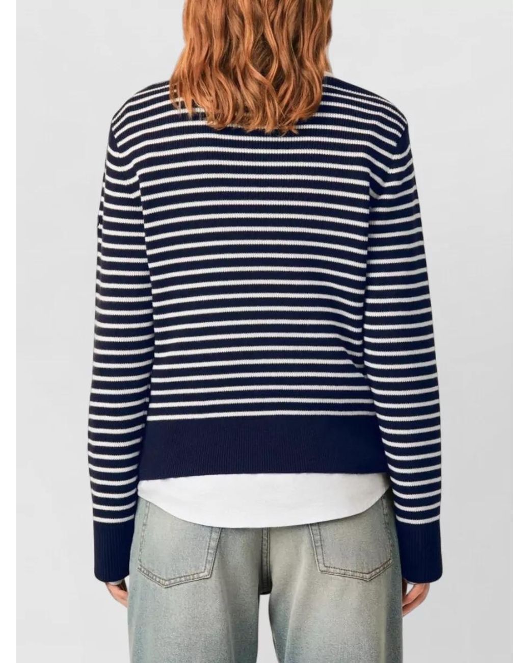 AMI Blue Wool Crewneck Jumper