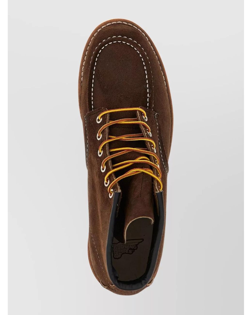 Red Wing Brown Leather Classic Moc Ankle Boots for men