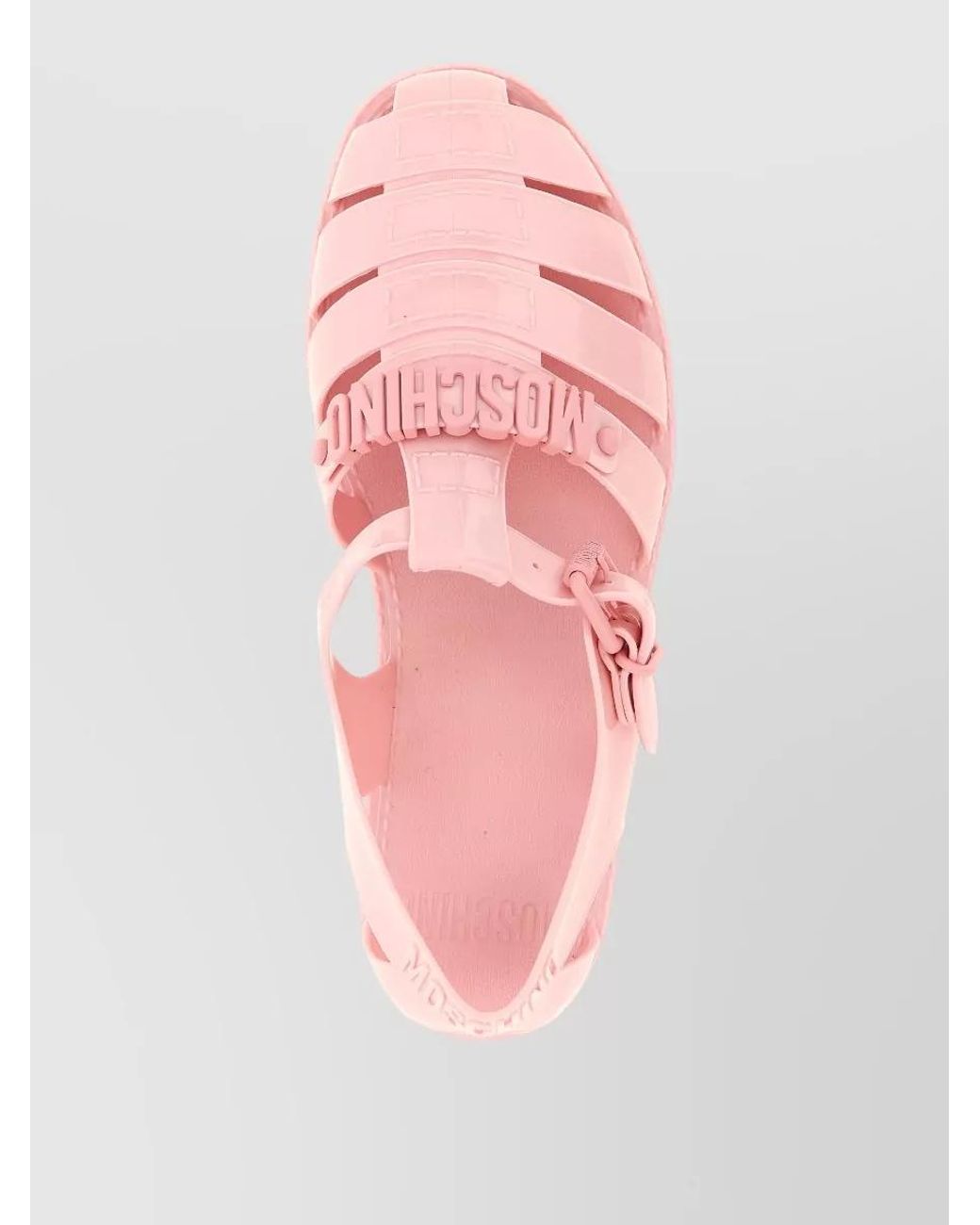 Moschino Pink Pvc Jelly Sandals