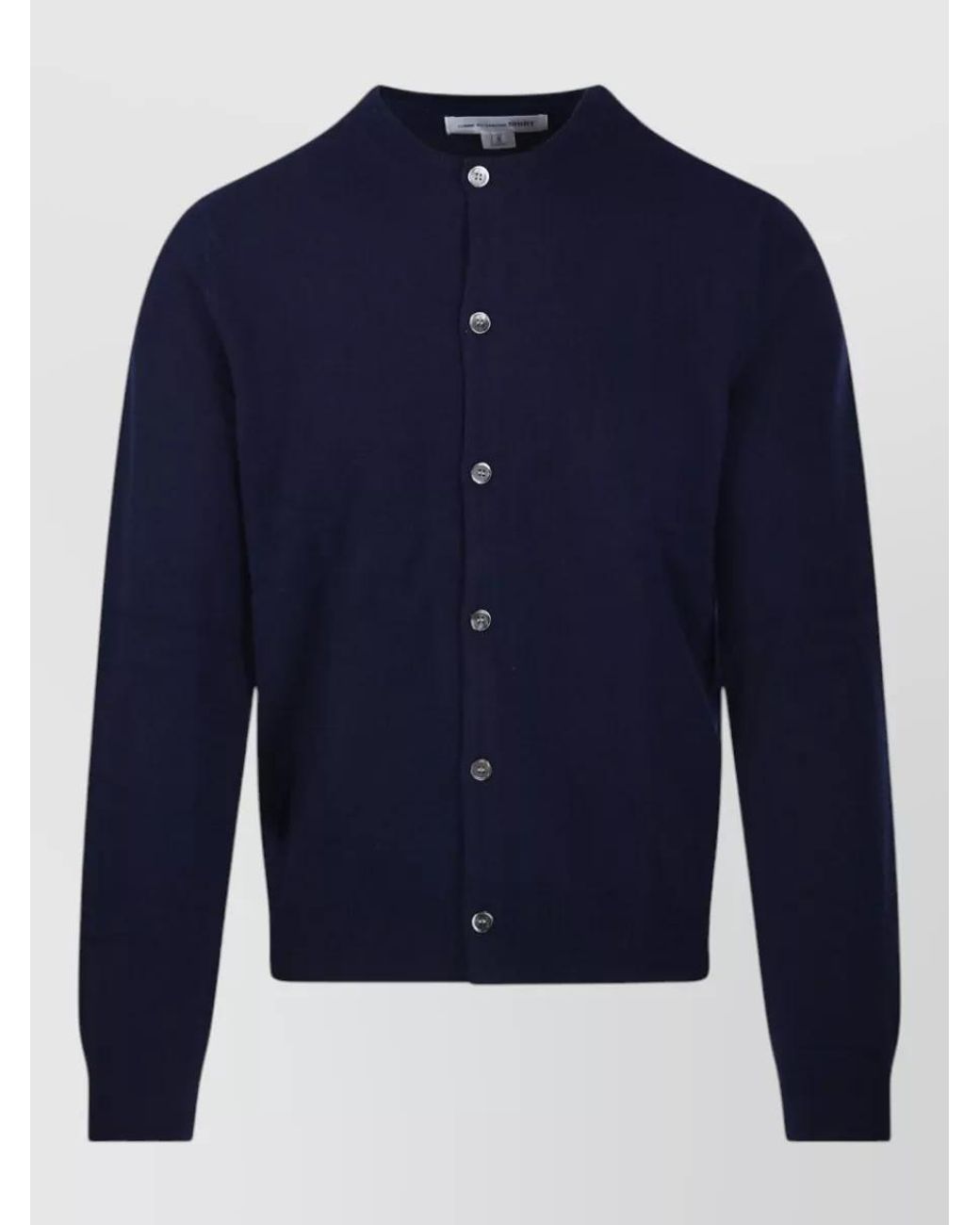 Comme des Garçons Blue Lambswool Cardigan for men